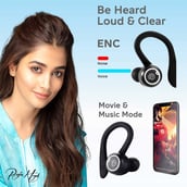 4 - Ptron Bassbuds Sports V2 TWS,  Black 