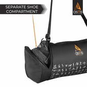 4 - Asitis Nutrition Gym Bag with Shoe Compartment,  Black 