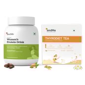 1 - andMe Women's Protein Drink and Thyrodiet Tea Combo,  2 Piece(s)/Pack  Choco Almond & Chamomile Ginger 