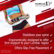 4 - MuscleXP Leather Weight Lifting Gym Belt,  Black  Large 