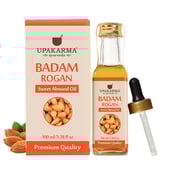 1 - Upakarma Ayurveda Badam Rogan Oil (Sweet Almond Oil),  100 ml  for Hair, Skin and Body 