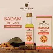 2 - Upakarma Ayurveda Badam Rogan Oil (Sweet Almond Oil),  100 ml  for Hair, Skin and Body 