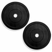 1 - BULLAR Rubber Spare Weight Plates Set for Home Gym,  Black (Pair)  2.5 kg 