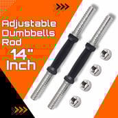 4 - BULLAR Rubber Adjustable Dumbbell Set,  Black & Silver  20 kg 