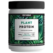 1 - Nirvasa Plant Protein,  0.88 lb  Raw Chocolate 