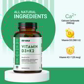 3 - Nirvasa Vitamin D3+K2,  60 capsules  Unflavoured 
