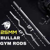 5 - BULLAR 40 kg Chrome Plated Steel Home Gym Set