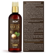 2 - WOW Skin Science Macadamia Nut Hair Oil,  200 ml  for Dehydrated Scalp & Dry Coarse Hair (with Comb Applicator) 