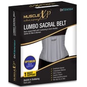9 - MuscleXP Lumbo Sacral Belt,  Grey  Small 