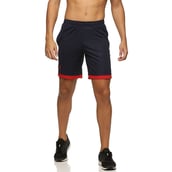 1 - Omtex Royal Casual Sports Shorts for Men, Large Navy Blue