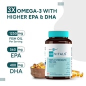 3 - HealthKart HK Vitals Triple Strength Fish Oil (46:38) OP, 60 softgels