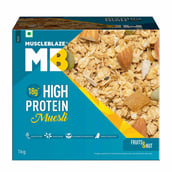 1 - MuscleBlaze High Protein Muesli OP,  1 kg  Fruits & Nut 