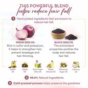 9 - WOW Skin Science Onion Black Seed Hair Oil, 200 ml with Comb Applicator