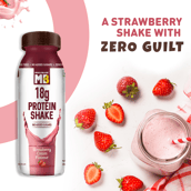 10 - MuscleBlaze 18g Protein Shake (No Added Sugar) OP,  6 Piece(s)/Pack  Strawberry Cream 