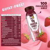 6 - MuscleBlaze 18g Protein Shake (No Added Sugar) OP,  6 Piece(s)/Pack  Strawberry Cream 