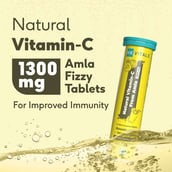 3 - HealthKart HK Vitals Natural Vitamin C 1300mg Amla Effervescent,  15 tablet(s)  Masala Lemon