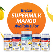 8 - Gritzo SuperMilk Protein & Nutrition Drink 4-7y,  400 g  Mango