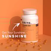 4 - Briyo Vitamin D3 1000 IU,  90 softgels  Unflavoured 