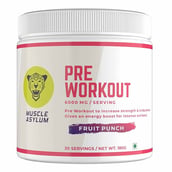 4 - Muscle Asylum Muscle Whey Protein Powder,  2.2 lb  Double Chocolate with Muscle Asylum Pre-Workout- Fruit Punch Combo 