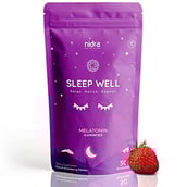 2 - Nidra Nutrition Sleep Well Melatonin 3mg,  30 gummies  Strawberry 