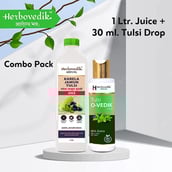 2 - Herbovedik Jamun Karela Juice & Tulsi Drop Combo,  Unflavoured  2 Piece(s)/Pack 