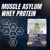 5 - Muscle Asylum Muscle Whey Protein Powder,  2.2 lb  Mango 