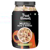 True Elements Crunchy Nuts & Berries Muesli,  1 kg  Almonds and Cranberries 