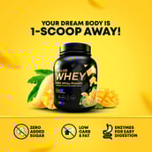 5 - Zeelab Athlete 100% Whey Protein,  4.4 lb  Mango Lassi 