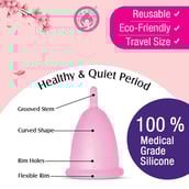 6 - Mom & World Reusable Menstrual Cup,  2 Piece(s)/Pack  Large 