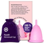 8 - Mom & World Reusable Menstrual Cup,  2 Piece(s)/Pack  Medium 