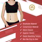 3 - Mom & World Tummy Trimmer 8 Inches Abdominal Belt,  Beige  Small 