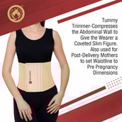 4 - Mom & World Tummy Trimmer 8 Inches Abdominal Belt,  Beige  Extra Large 