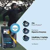 1 - MuscleBlaze Raw Whey Protein 80% Powder,  2.2 lb  Unflavoured 