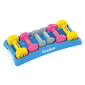 Reebok Vibrant Dumbbell Set (1-3 kg pair),  Pink/Grey/Yellow  1-3 kg 