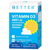 1 - Bbetter Vitamin D3 400 IU, 60 softgels