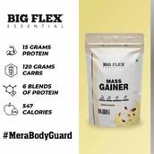 4 - Big Flex Essential Mass Gainer, 2.2 lb Kesar Badam Pack of 5