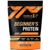 2 - MuscleXP Beginner's Protein with Digestive Enzymes, 2.2 lb Belgium Chocolate (Pack of 2)