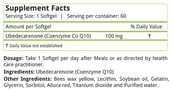 Natures Velvet Coenzyme Q-10 (100 mg), 60 softgels
