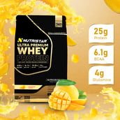 2 - Nutristar Ultra Premium Whey Protein, 2.2 lb Alphonso Mango