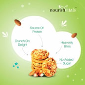 3 - NourishVitals Cookies, 0.120 kg Almond (Sugar Free)