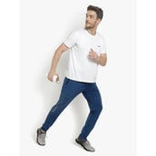 6 - John Ally Jogger Track Pant for Men with Two Zipper Pockets and Premium Fabric,  Berlin Blue  Small 