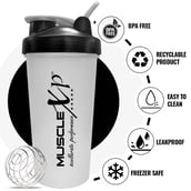 3 - MuscleXP Gym Shaker, White & Black 600 ml