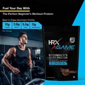 5 - HRX AGame Beginner's Whey Protein, 4.4 lb Belgian Chocolate