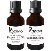 Kazima Pumpkin Seed & Peppermint Oil (Each 30ml) Combo, 2 Piece(s)/Pack All Hair Type