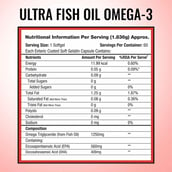 6 - MuscleXP Ultra Fish Oil Omega 3, 60 softgels