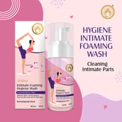 2 - Mom & World Natural Intimate Foaming Feminine Hygiene Wash, 120 ml + Reusable Menstrual Cup (Large)