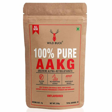 Wild Buck 100% Pure AAKG Arginine Alpha-Ketoglutarate, 250 g