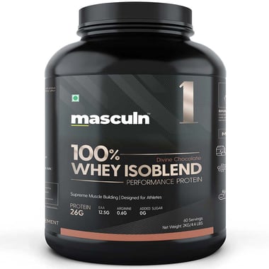 Masculn 100% Whey Isoblend, 4.4 lb Divine Chocolate