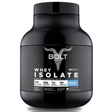 Bolt Whey Isolate Super-Charged With Phycocyanin, 5 lb Madagascar Vanilla