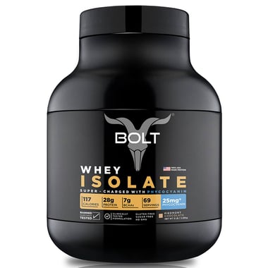 Bolt Whey Isolate Super-Charged With Phycocyanin, 5 lb Piedmont Chocolate